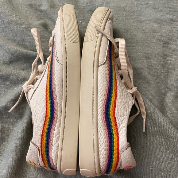 Soludos Rainbow Wave Leather and Embroidered Sneakers - Picture 3 of 11